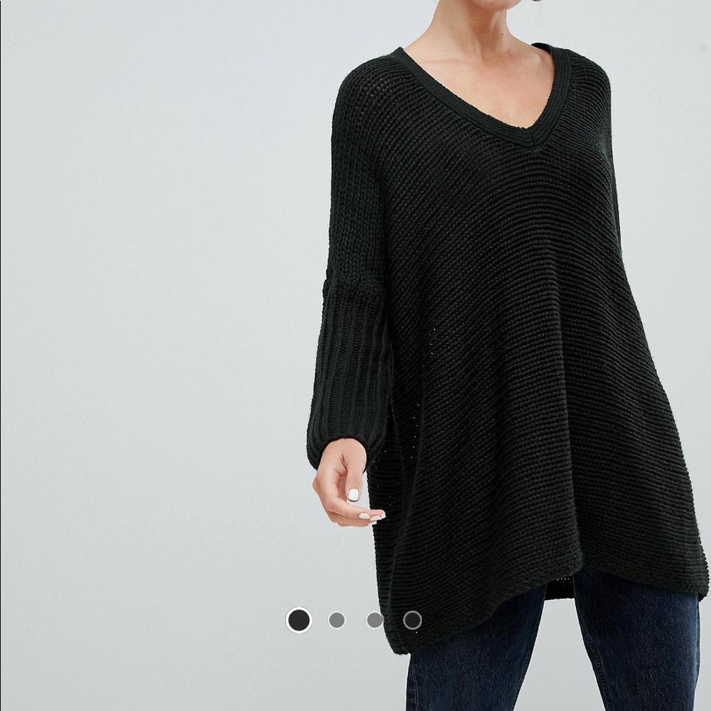 Noisy May Deep V-Neck Oversize Sweater